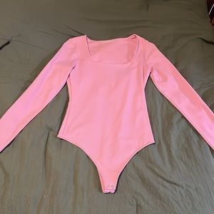 Abercrombie & Fitch Double Lined Sweetheart Neck Pink Bodysuit